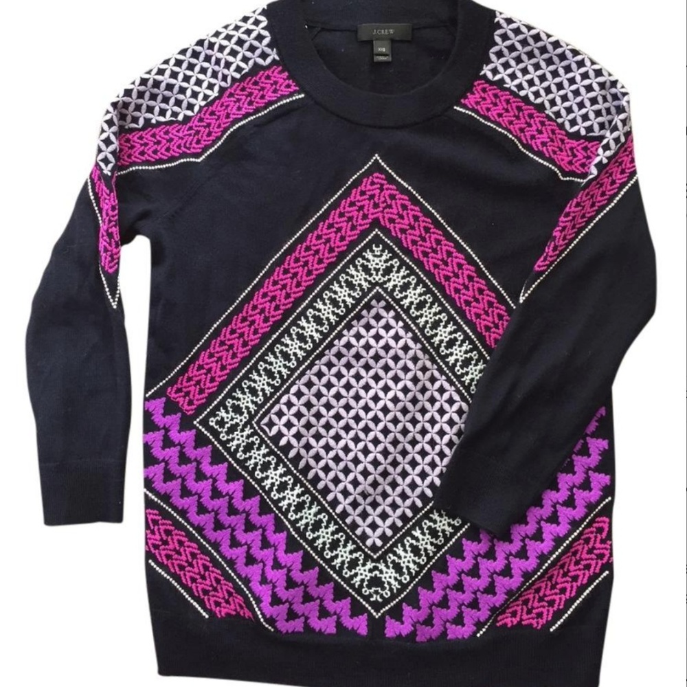 J. Crew Embroidered Tippi sweater